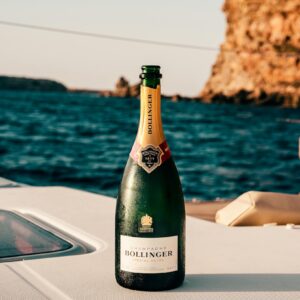 Bollinger Wine Bottle on Boat